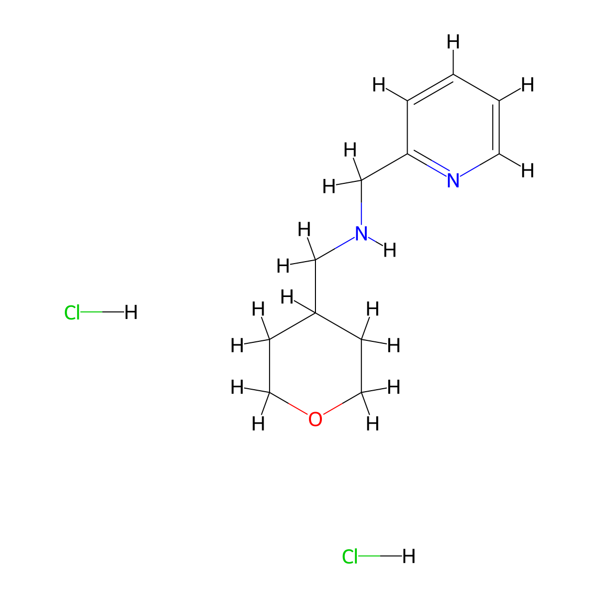[(Oxan-4-yl)methyl][(pyridin-2-yl)methyl]aminedihydrochloride molecular structure, CAS 2648941-68-6