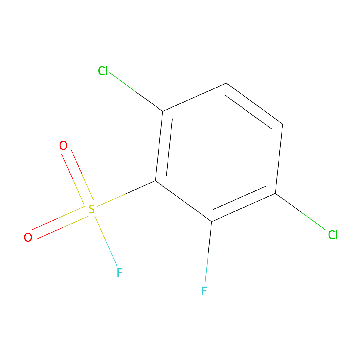 3,6-Dichloro-2-fluorobenzene-1-sulfonyl fluoride molecular structure, CAS 2648941-70-0