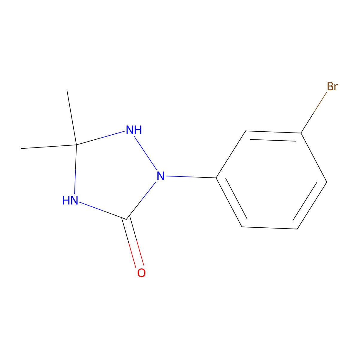 2-(3-Bromophenyl)-5,5-dimethyl-1,2,4-triazolidin-3-one molecular structure, CAS 2648941-71-1