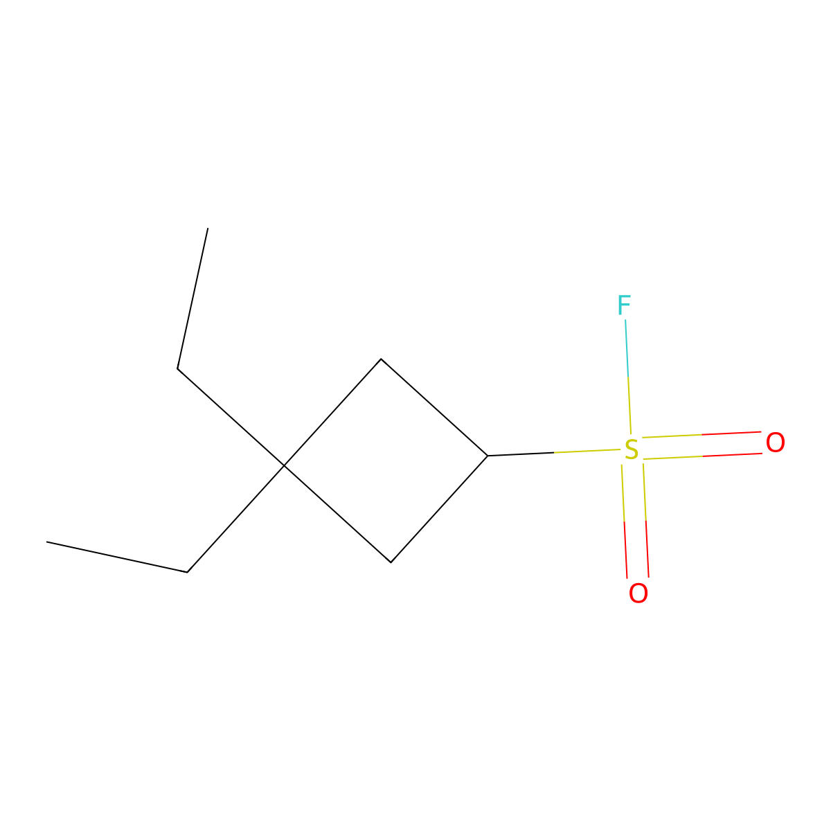 3,3-Diethylcyclobutane-1-sulfonyl fluoride molecular structure, CAS 2648941-77-7