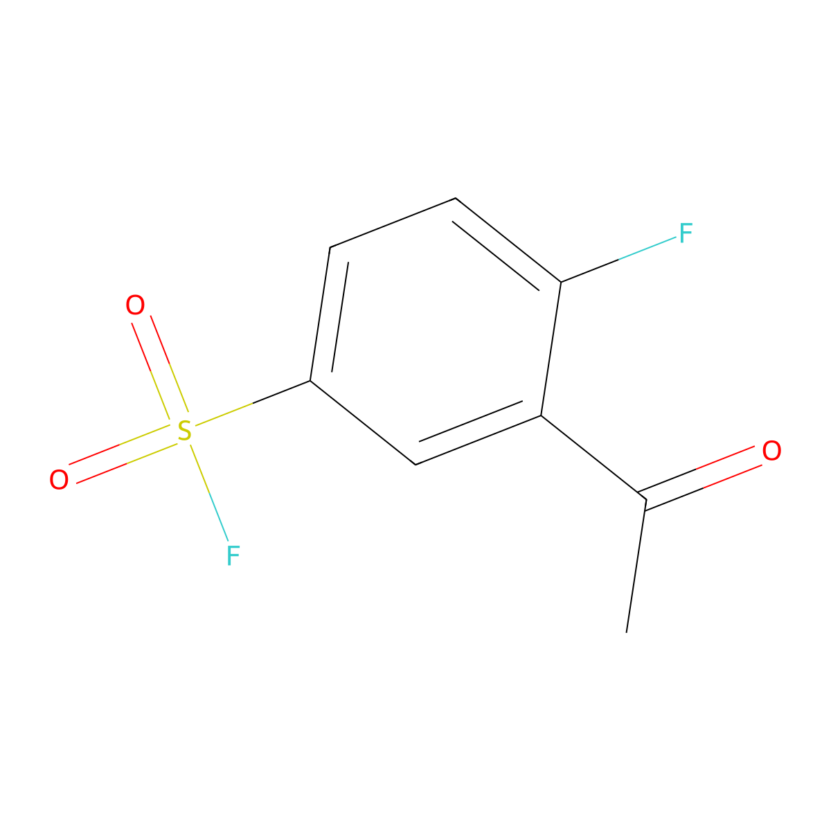 3-Acetyl-4-fluorobenzene-1-sulfonyl fluoride molecular structure, CAS 2648941-78-8
