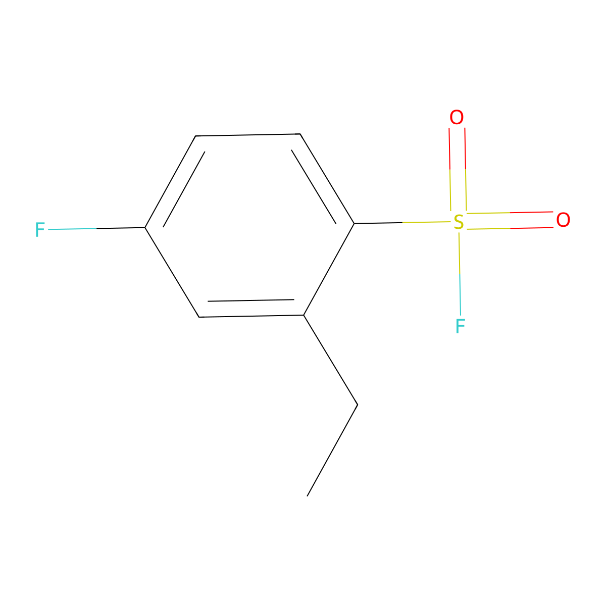 2-Ethyl-4-fluorobenzene-1-sulfonyl fluoride molecular structure, CAS 2648941-80-2