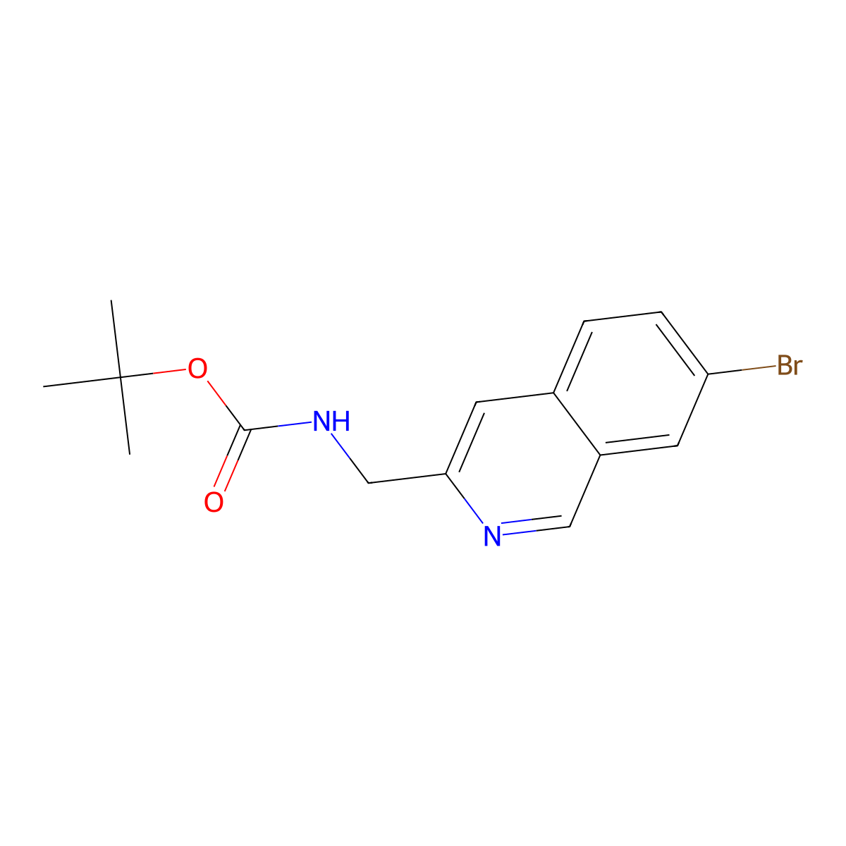 tert-butyl N-[(7-bromoisoquinolin-3-yl)methyl]carbamate molecular structure, CAS 2648941-89-1
