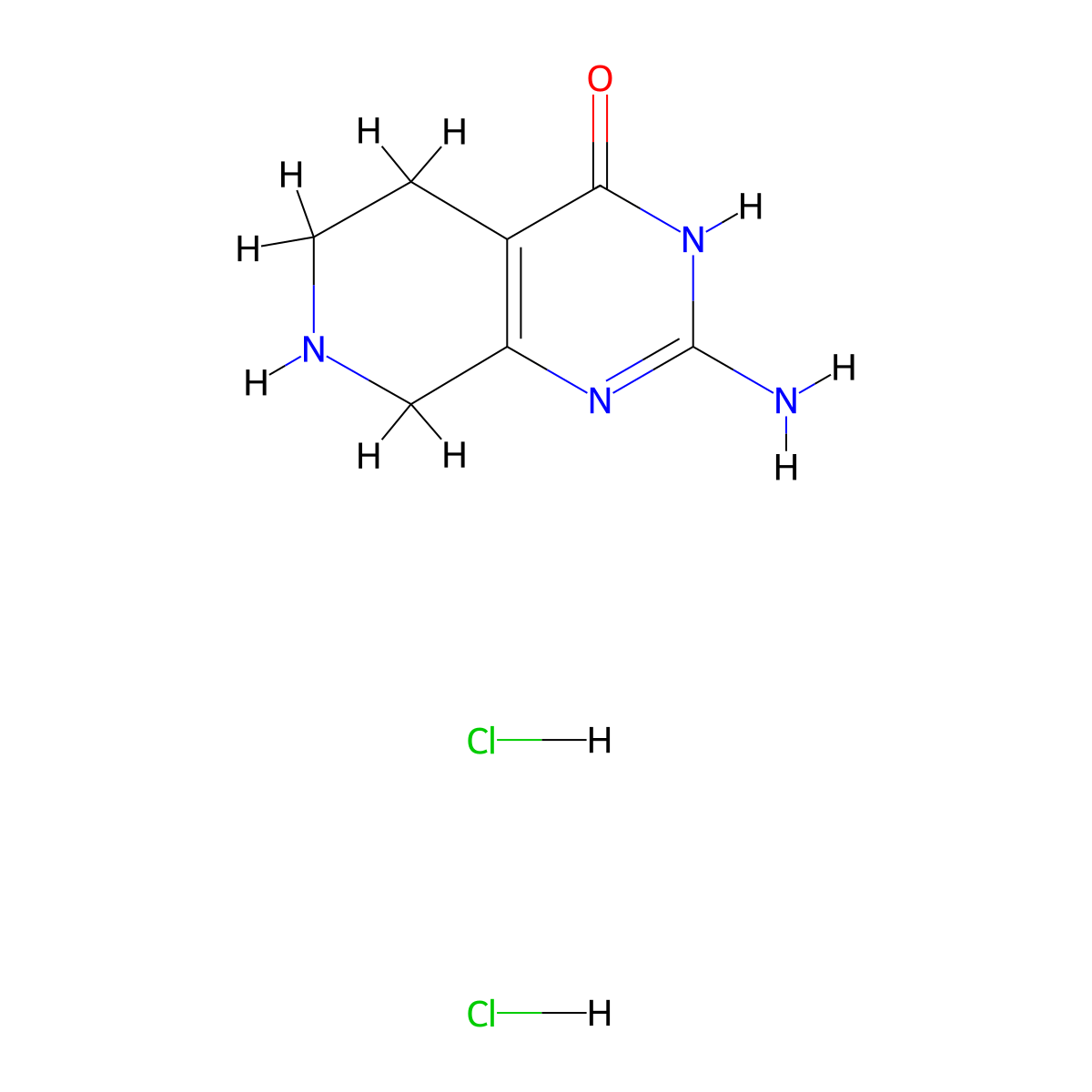 2-Amino-5,6,7,8-tetrahydropyrido[3,4-D]pyrimidin-4(3H)-one dihydrochloride molecular structure, CAS 2648941-90-4