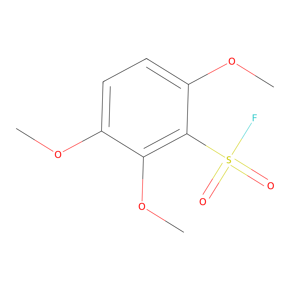 2,3,6-Trimethoxybenzene-1-sulfonyl fluoride molecular structure, CAS 2648942-01-0