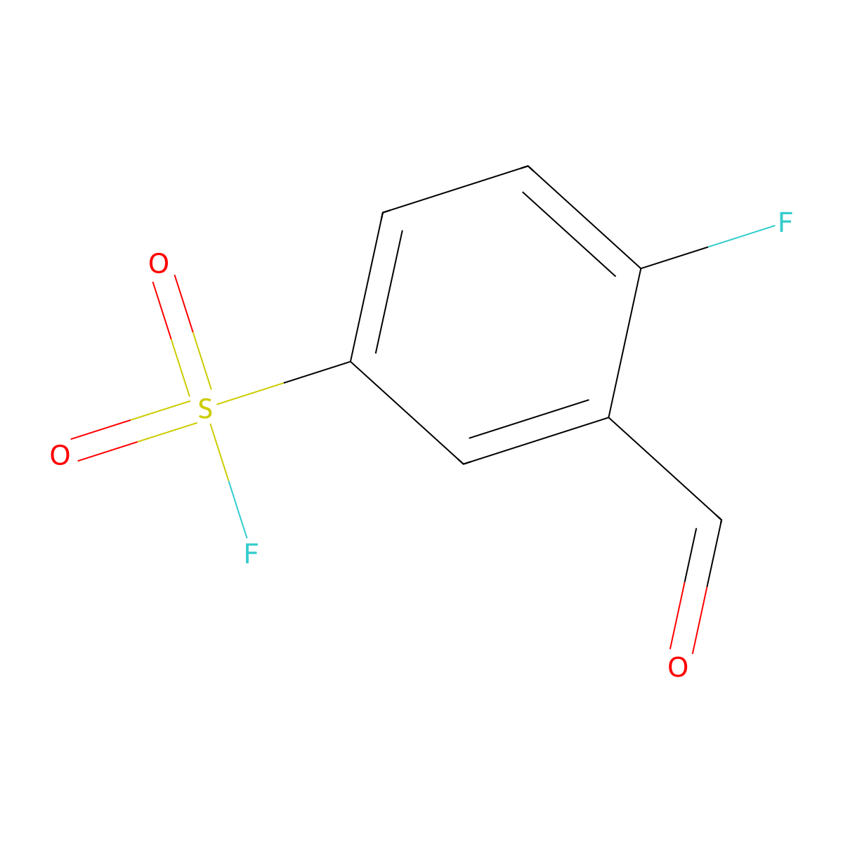 4-Fluoro-3-formylbenzene-1-sulfonyl fluoride molecular structure, CAS 2648942-11-2