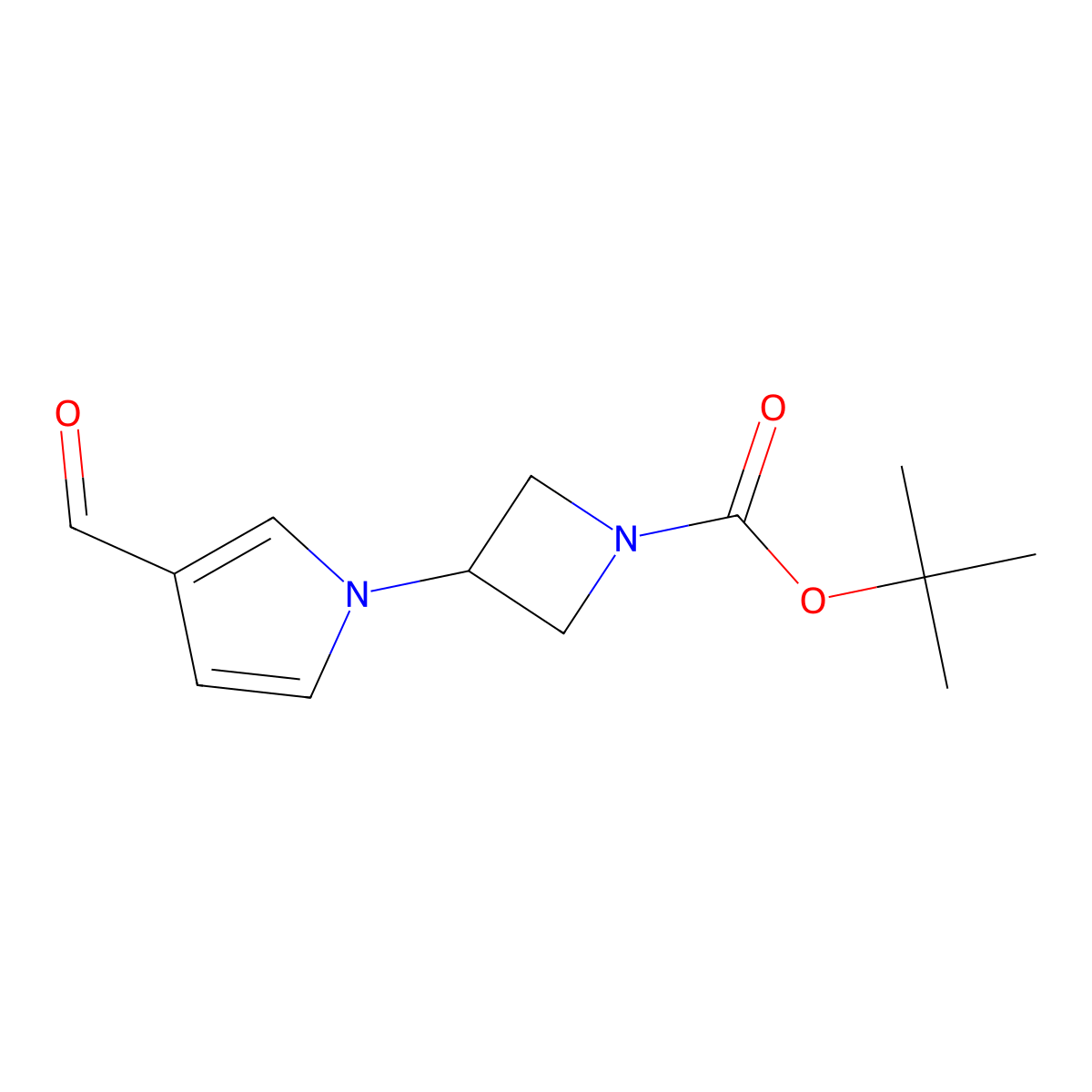 tert-butyl 3-(3-formyl-1H-pyrrol-1-yl)azetidine-1-carboxylate molecular structure, CAS 2648942-13-4