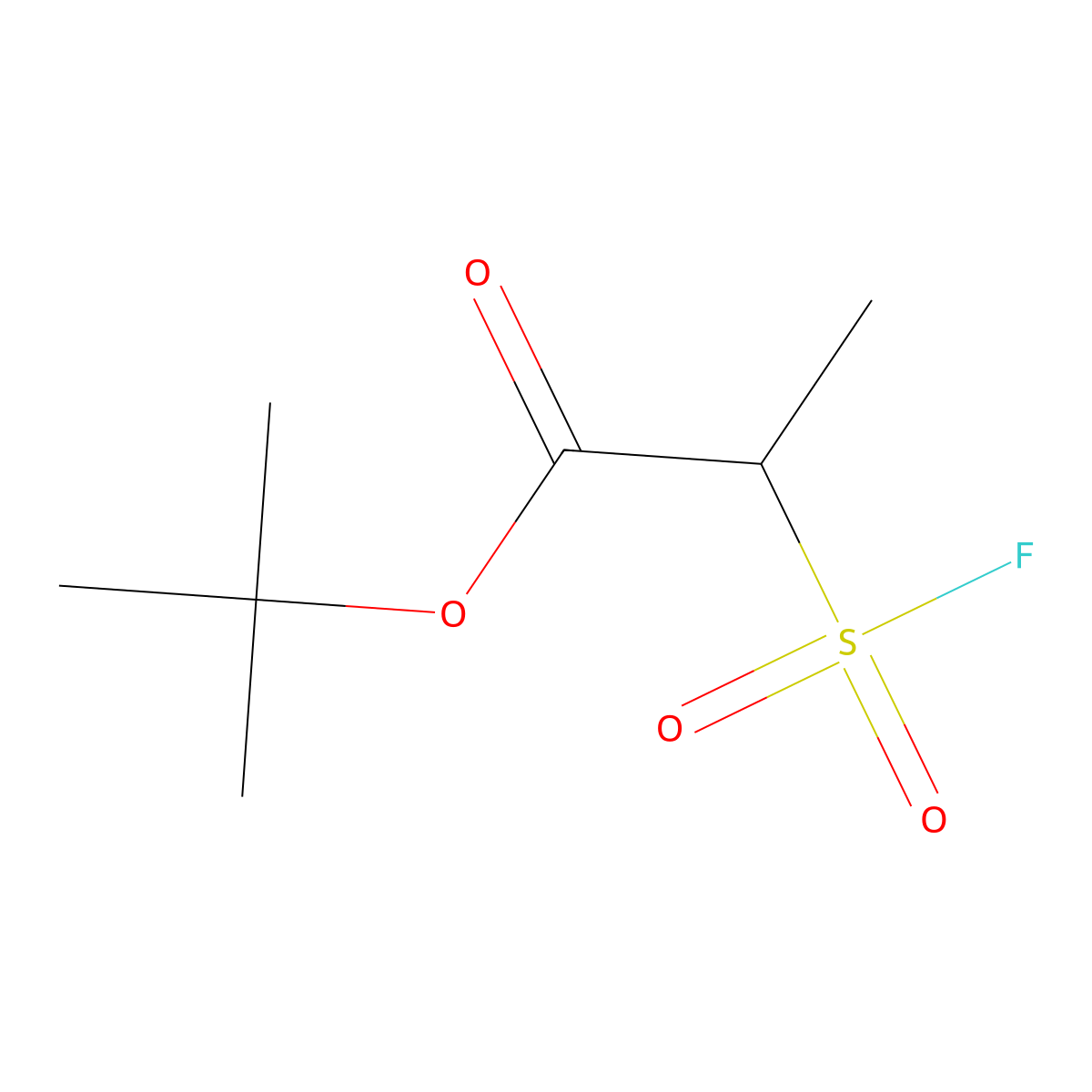 Tert-butyl 2-sulfopropanoate molecular structure, CAS 2648944-79-8