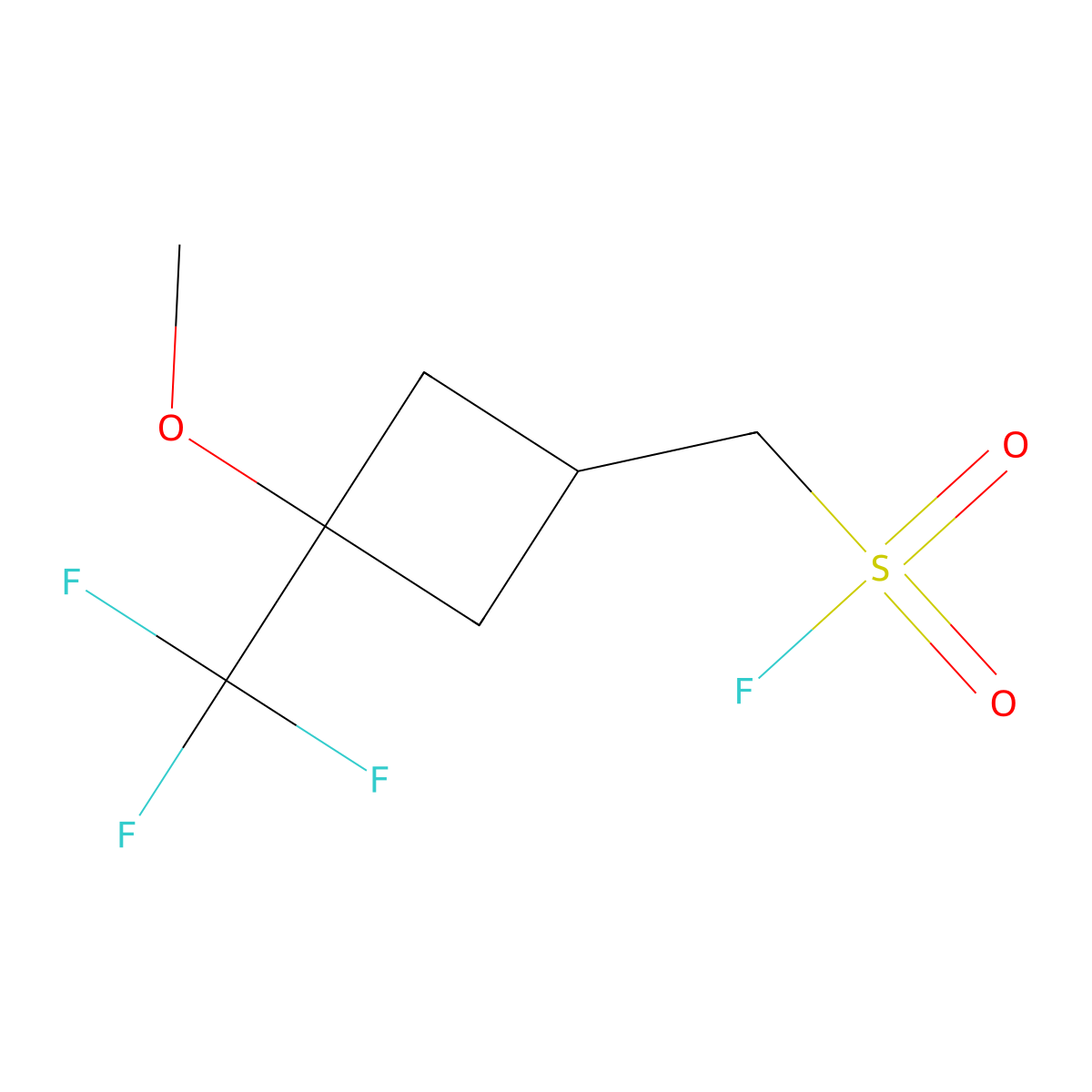 [3-Methoxy-3-(trifluoromethyl)cyclobutyl]methanesulfonyl fluoride molecular structure, CAS 2648944-80-1