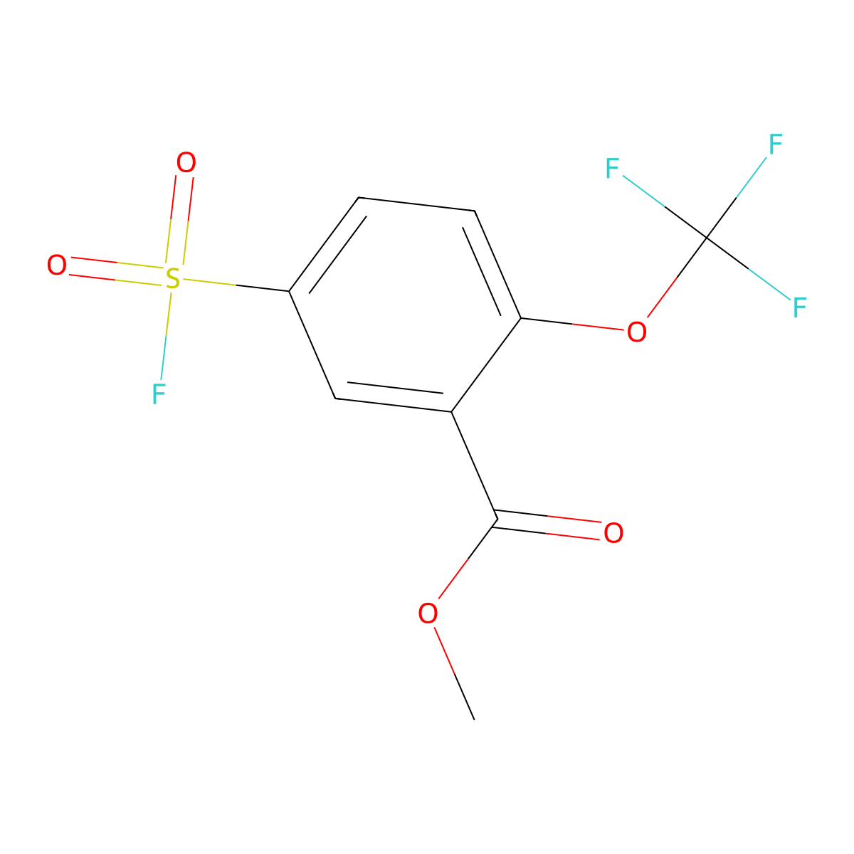 Methyl 5-(fluorosulfonyl)-2-(trifluoromethoxy)benzoate molecular structure, CAS 2648944-83-4