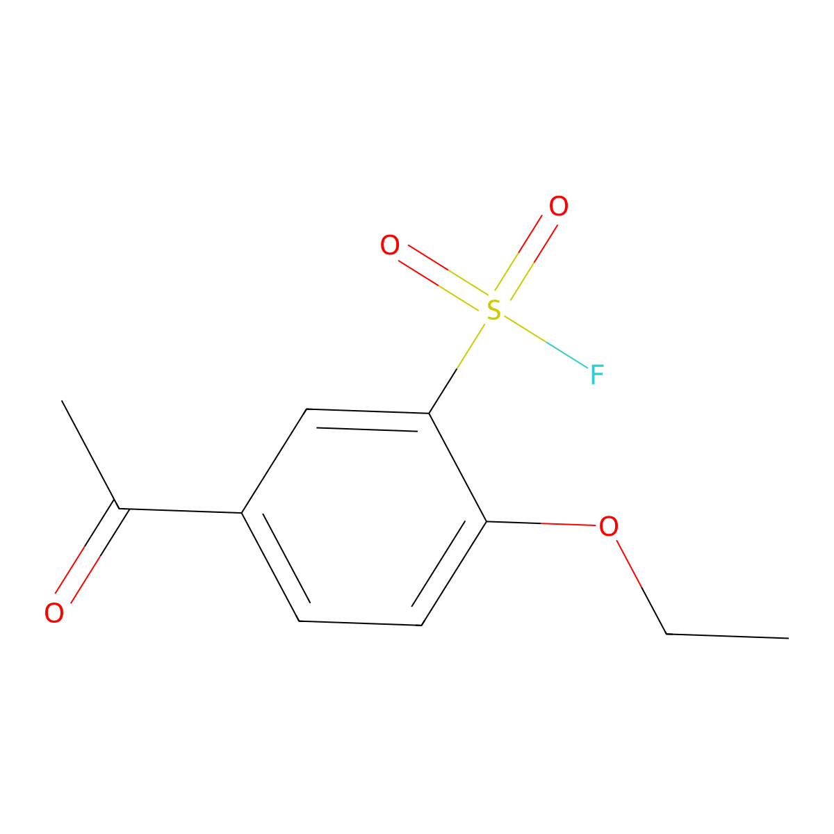 5-Acetyl-2-ethoxybenzene-1-sulfonyl fluoride molecular structure, CAS 2648944-89-0