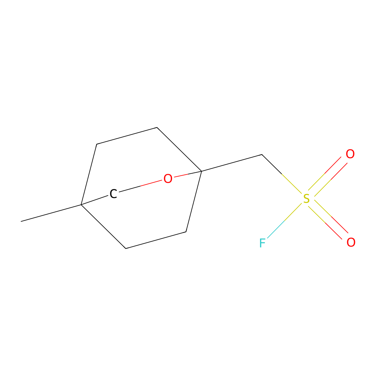 {4-Methyl-2-oxabicyclo[2.2.2]octan-1-yl}methanesulfonyl fluoride molecular structure, CAS 2648944-90-3