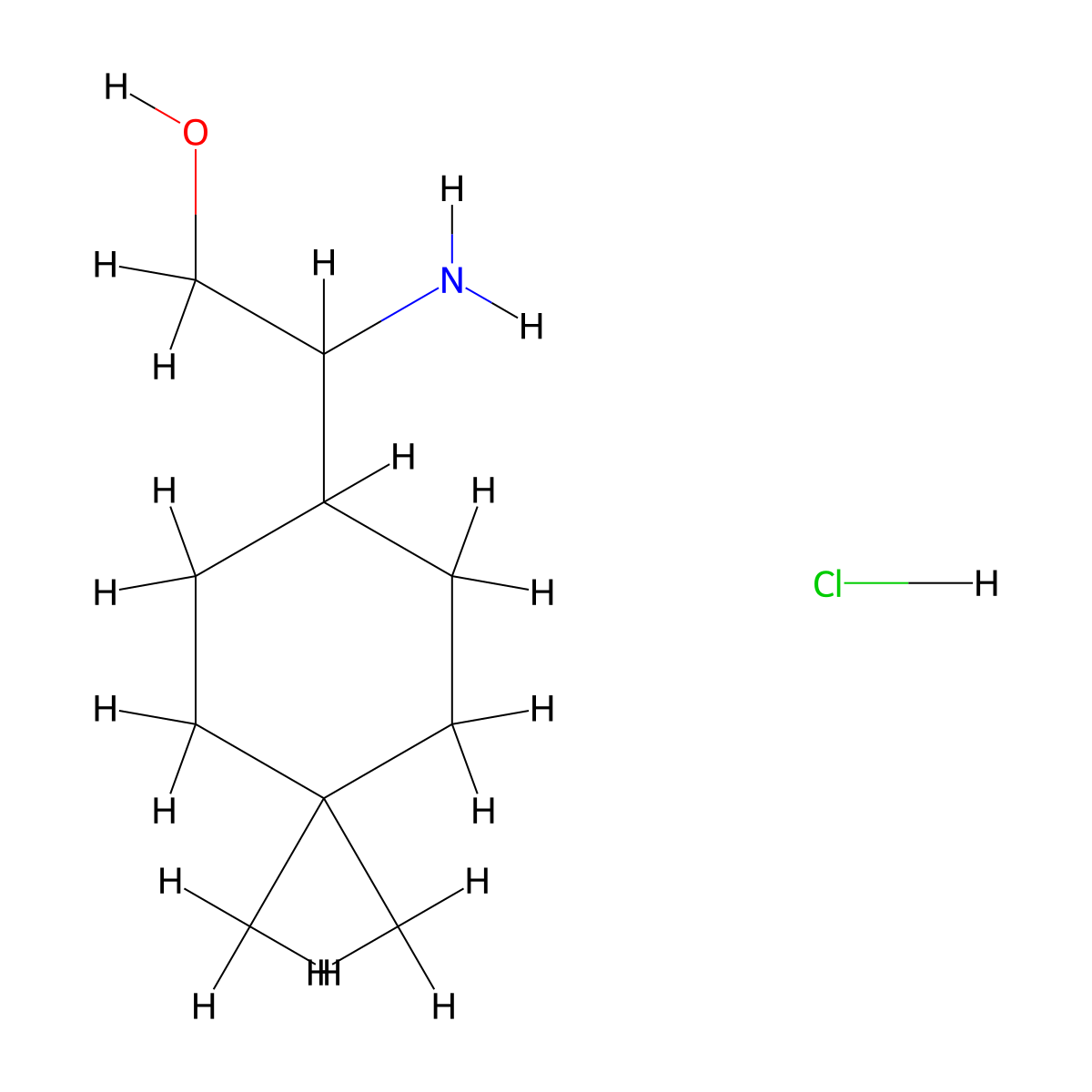 2-Amino-2-(4,4-dimethylcyclohexyl)ethan-1-olhydrochloride molecular structure, CAS 2648944-91-4