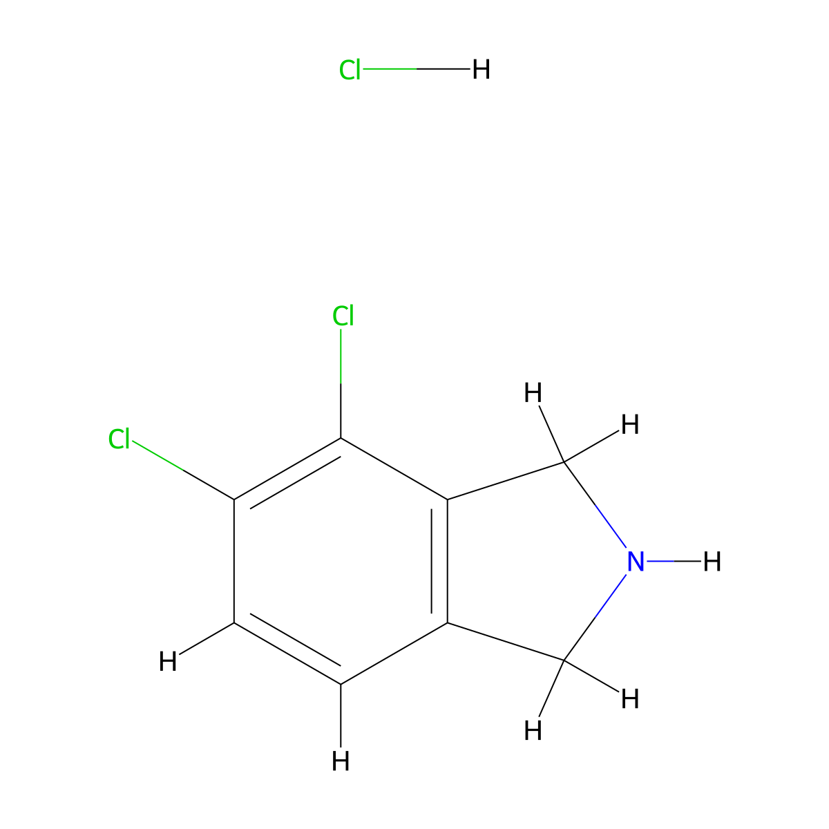 4,5-dichloro-2,3-dihydro-1H-isoindolehydrochloride molecular structure, CAS 2648944-96-9
