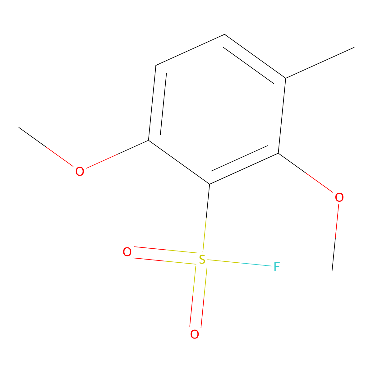 2,6-Dimethoxy-3-methylbenzene-1-sulfonyl fluoride molecular structure, CAS 2648944-97-0
