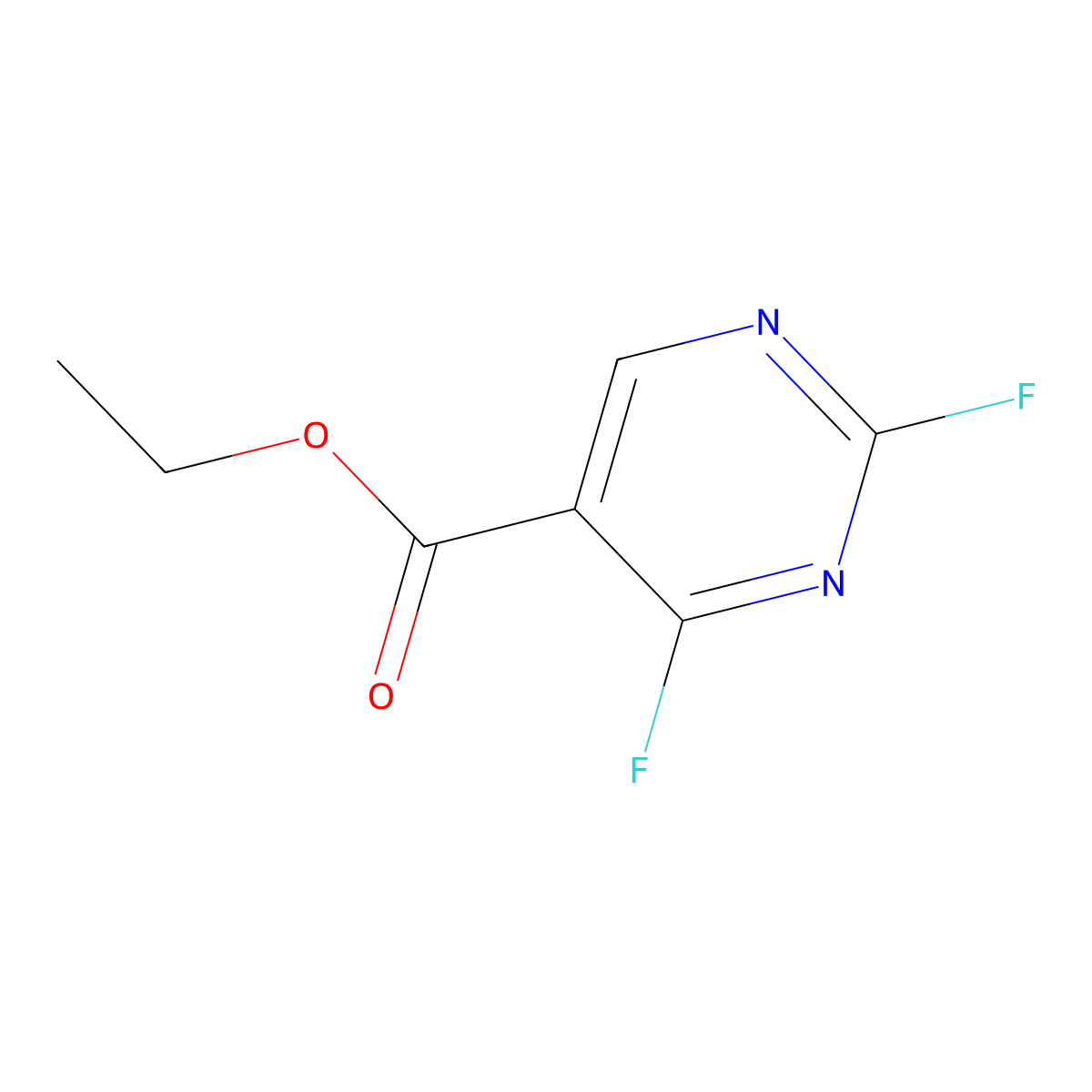 Ethyl 2,4-difluoropyrimidine-5-carboxylate molecular structure, CAS 2648945-04-2