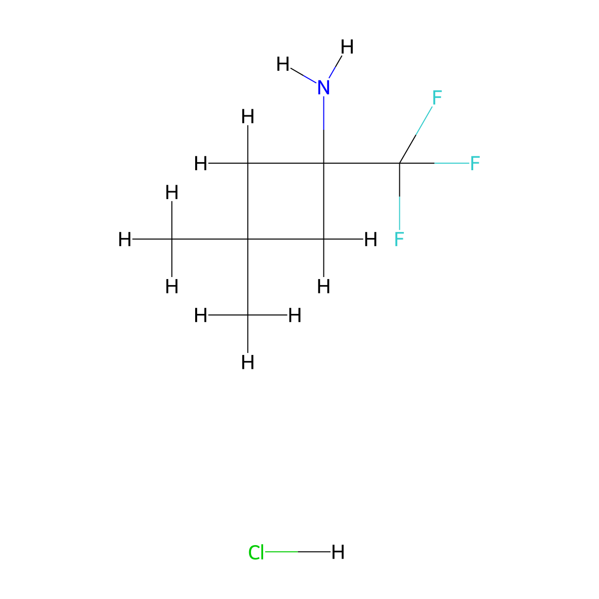 3,3-Dimethyl-1-(trifluoromethyl)cyclobutan-1-amine hydrochloride molecular structure, CAS 2648945-07-5