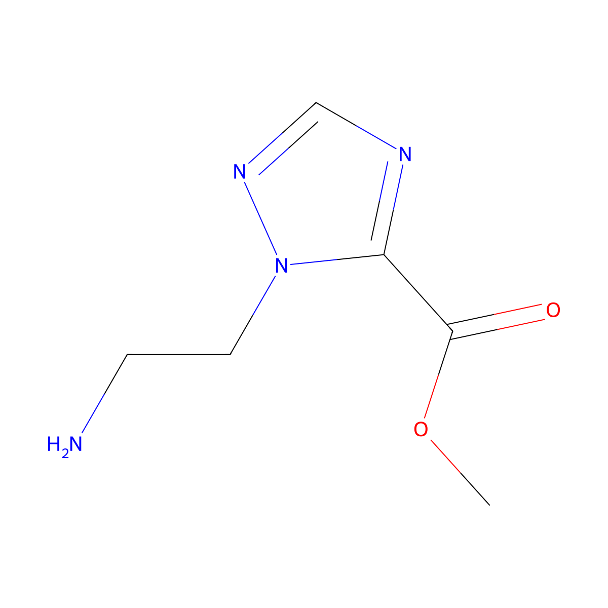 methyl 1-(2-aminoethyl)-1H-1,2,4-triazole-5-carboxylate molecular structure, CAS 2648945-10-0