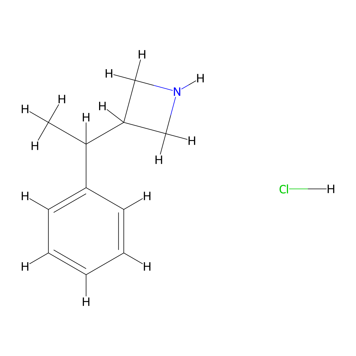 3-(1-Phenylethyl)azetidine hydrochloride molecular structure, CAS 2648945-15-5