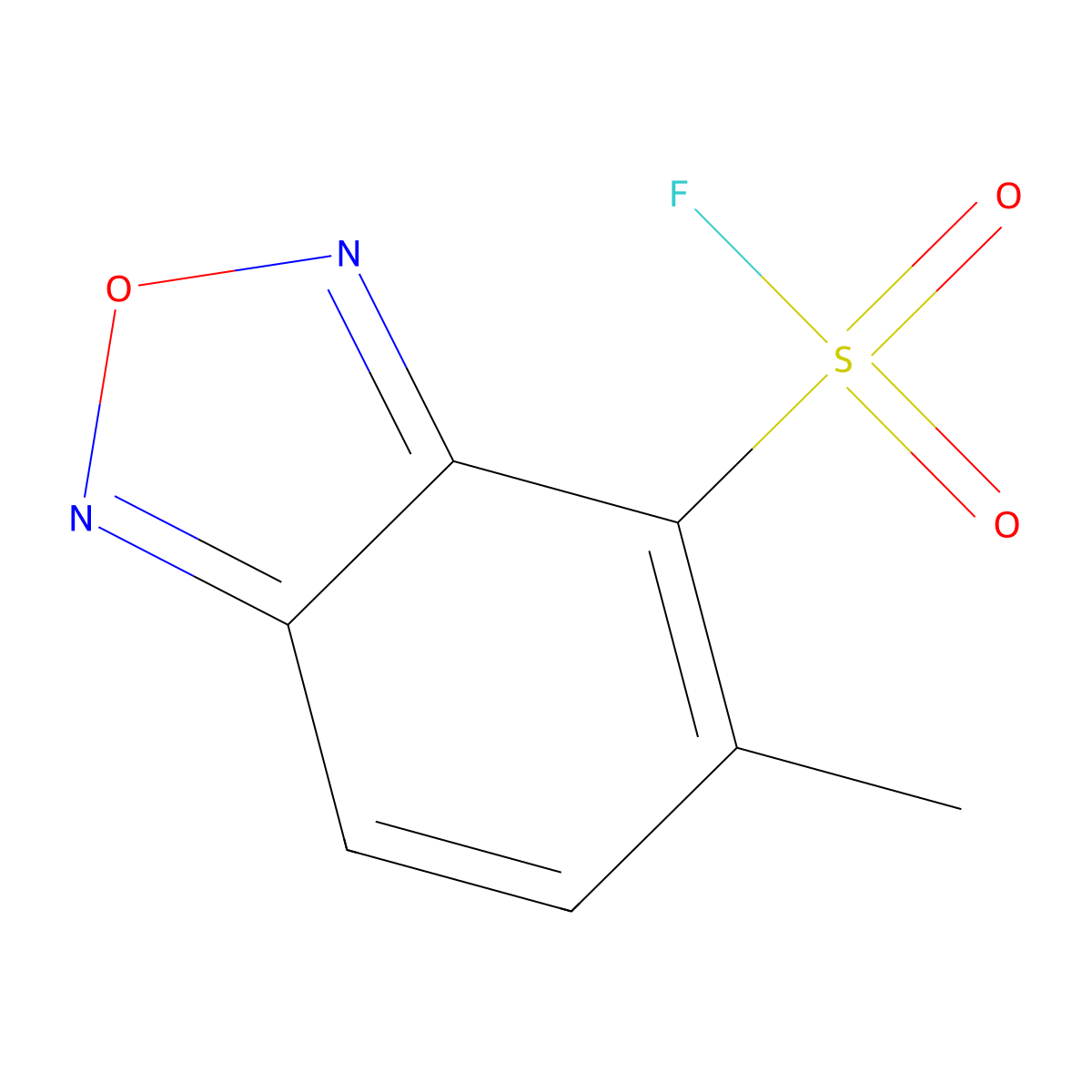 5-Methyl-2,1,3-benzoxadiazole-4-sulfonyl fluoride molecular structure, CAS 2648945-20-2