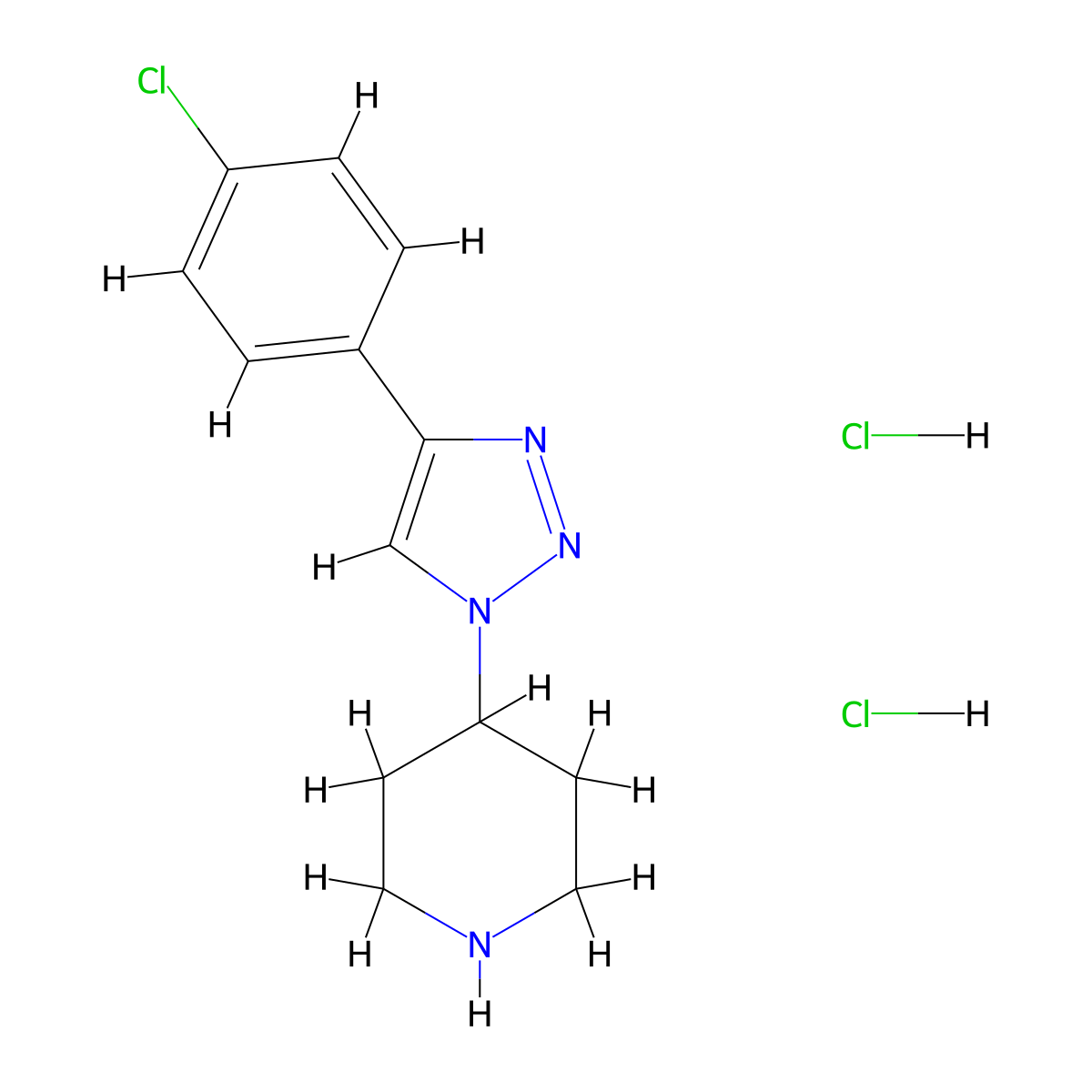 4-[4-(4-chlorophenyl)-1H-1,2,3-triazol-1-yl]piperidinedihydrochloride molecular structure, CAS 2648945-30-4