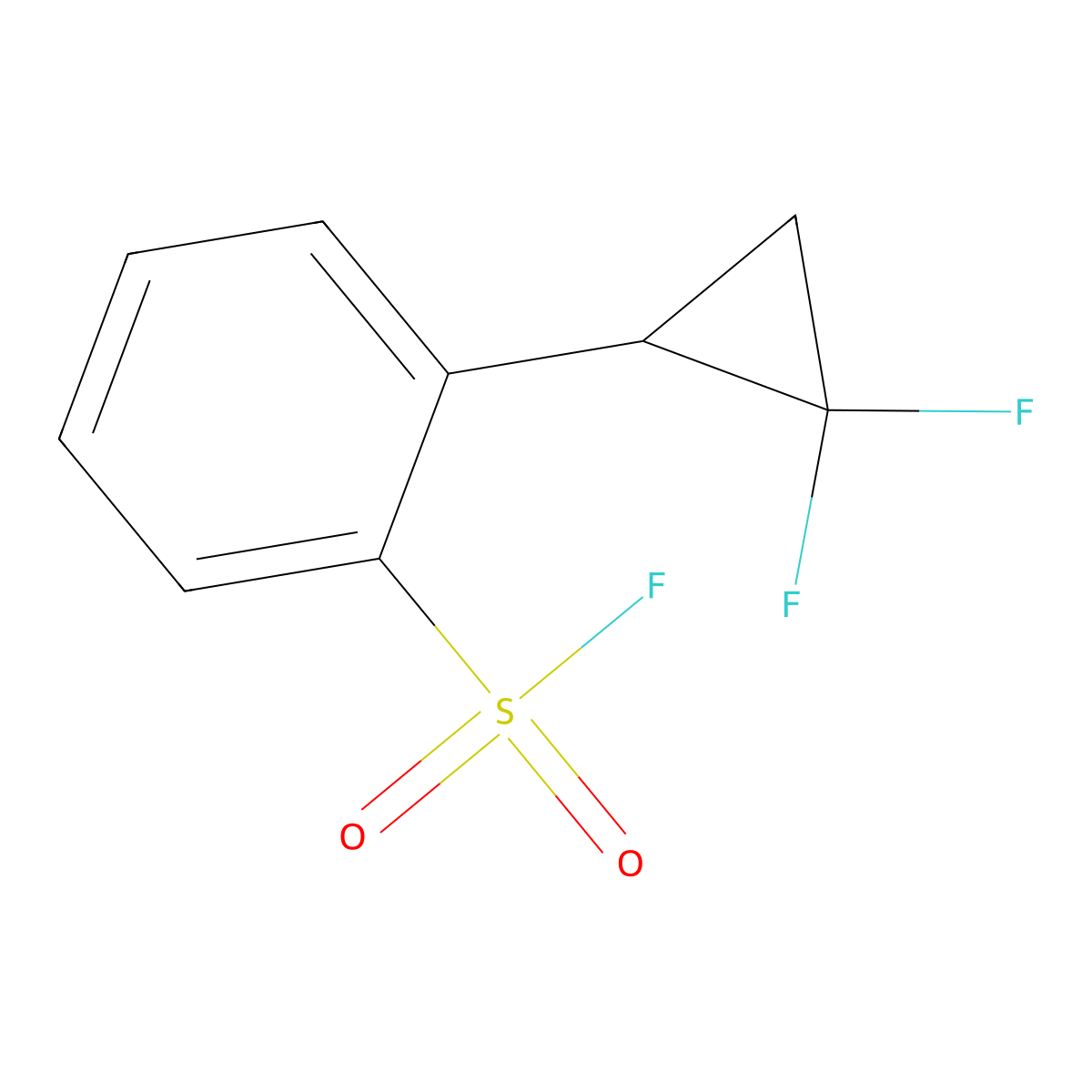 2-(2,2-Difluorocyclopropyl)benzene-1-sulfonyl fluoride molecular structure, CAS 2648945-35-9