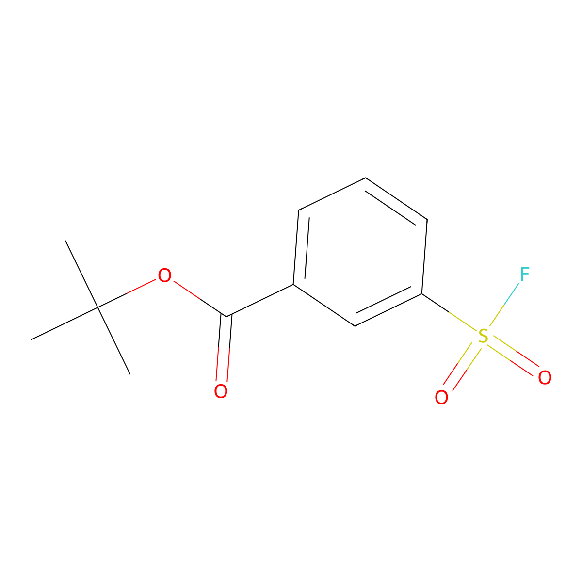 Tert-butyl 3-(fluorosulfonyl)benzoate molecular structure, CAS 2648945-37-1