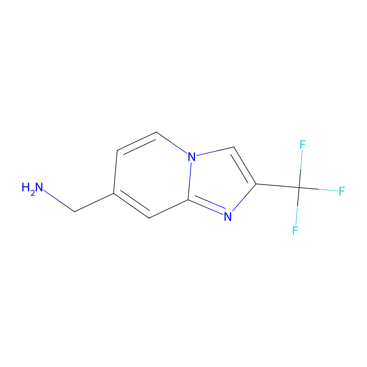 1-[2-(Trifluoromethyl)imidazo[1,2-a]pyridin-7-yl]methanamine hydrochloride molecular structure, CAS 2648945-44-0