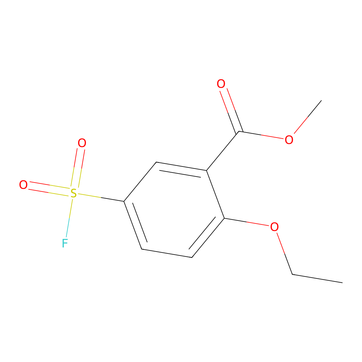 Methyl 2-ethoxy-5-(fluorosulfonyl)benzoate molecular structure, CAS 2648945-46-2