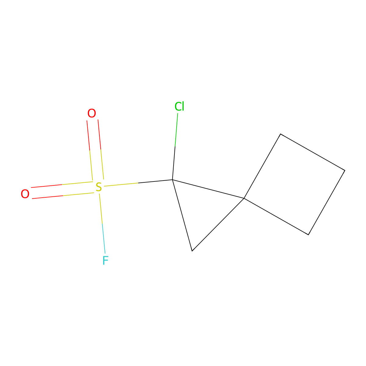 1-Chlorospiro[2.3]hexane-1-sulfonyl fluoride molecular structure, CAS 2648945-51-9