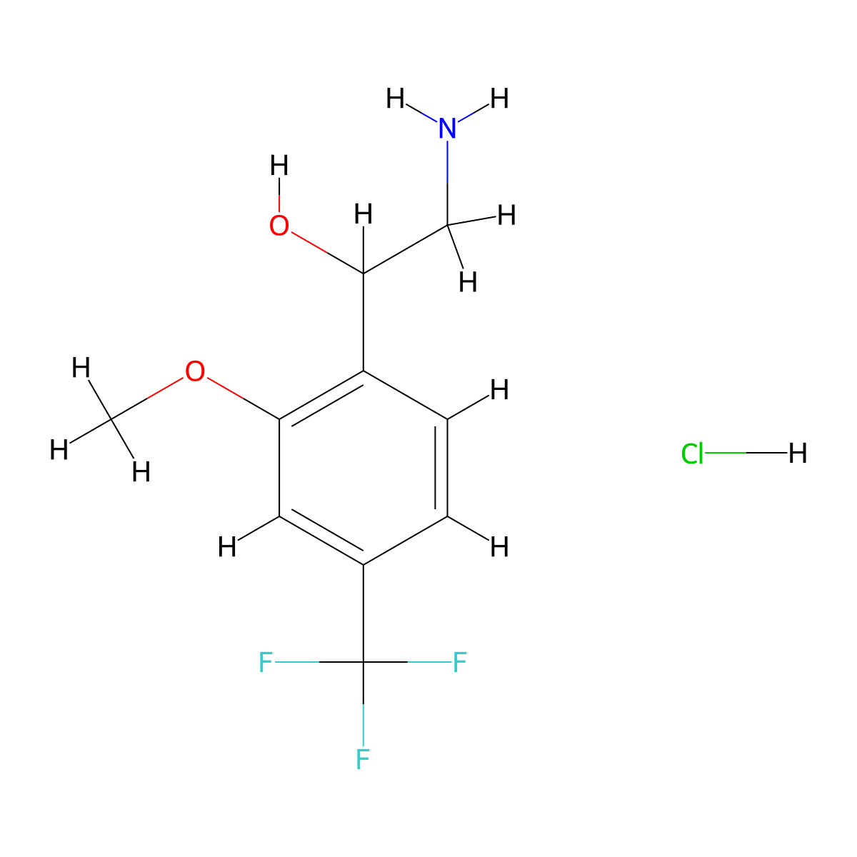 2-Amino-1-[2-methoxy-4-(trifluoromethyl)phenyl]ethan-1-olhydrochloride molecular structure, CAS 2648945-54-2