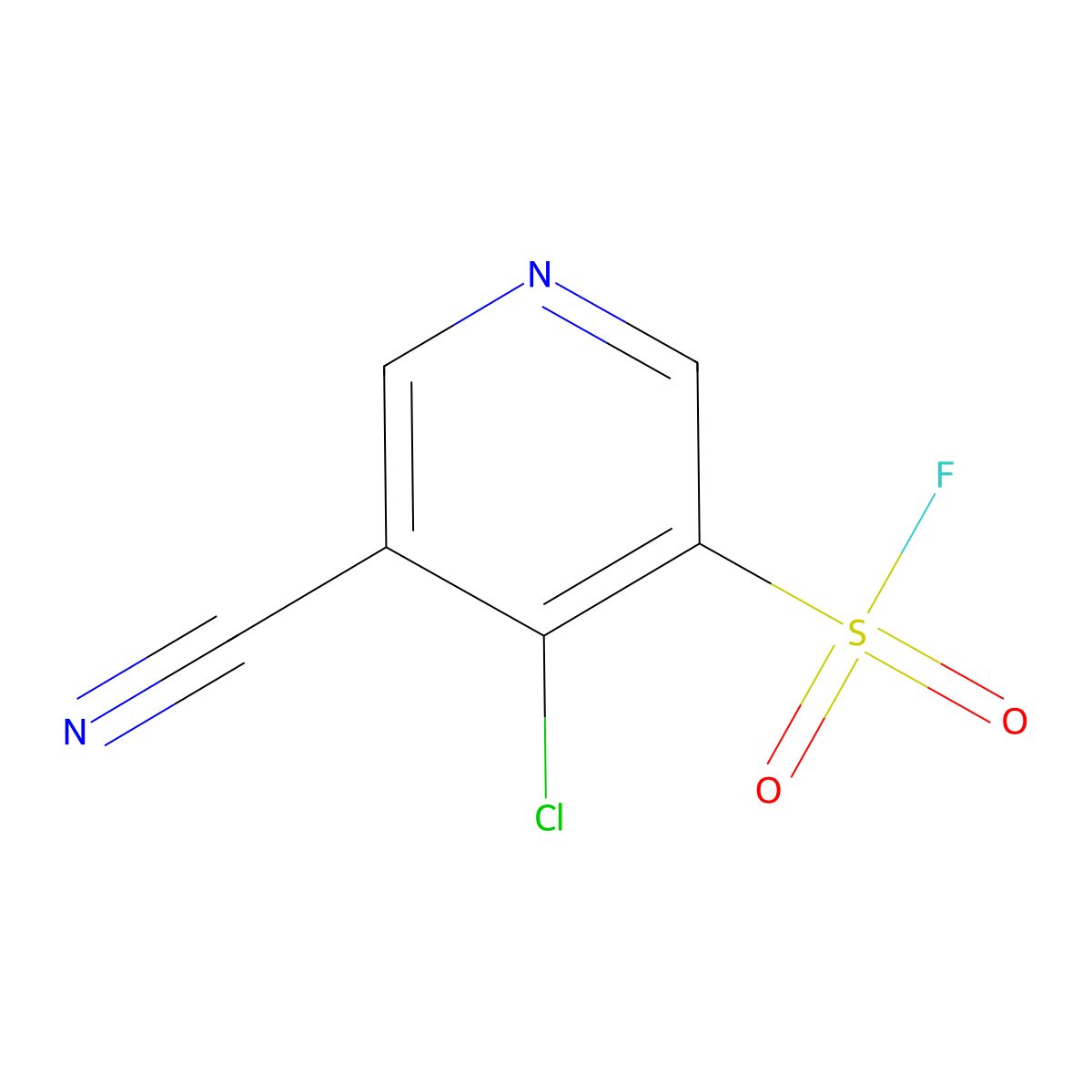 4-Chloro-5-cyanopyridine-3-sulfonyl fluoride molecular structure, CAS 2648945-55-3