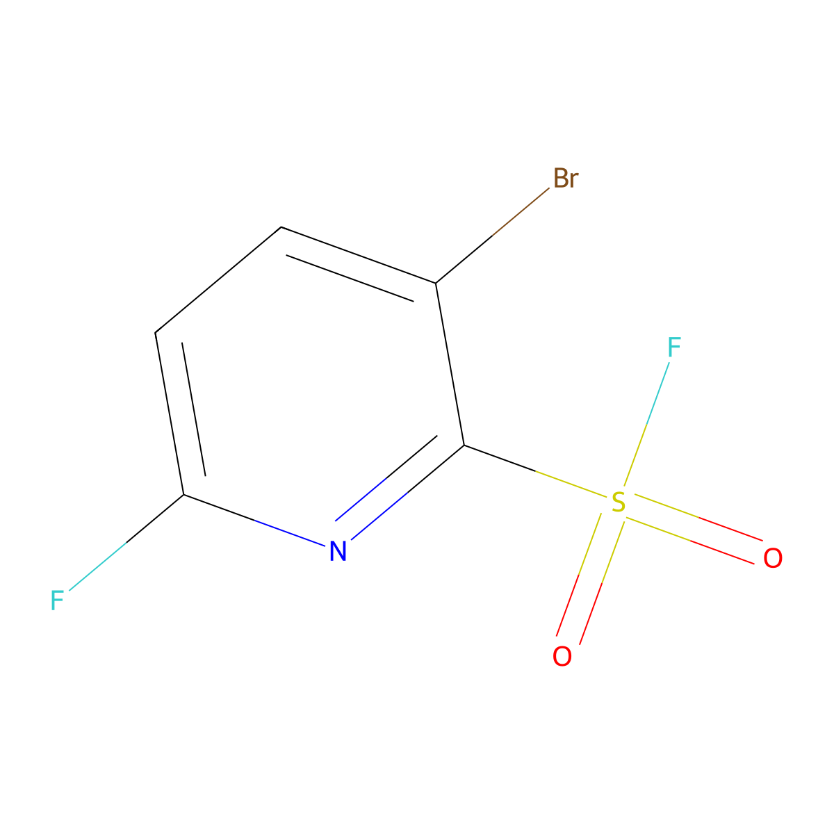 3-Bromo-6-fluoropyridine-2-sulfonyl fluoride molecular structure, CAS 2648945-62-2