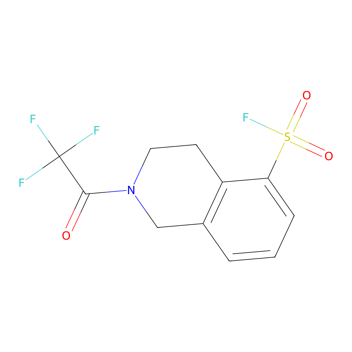 2-(2,2,2-Trifluoroacetyl)-1,2,3,4-tetrahydroisoquinoline-5-sulfonyl fluoride molecular structure, CAS 2648945-73-5