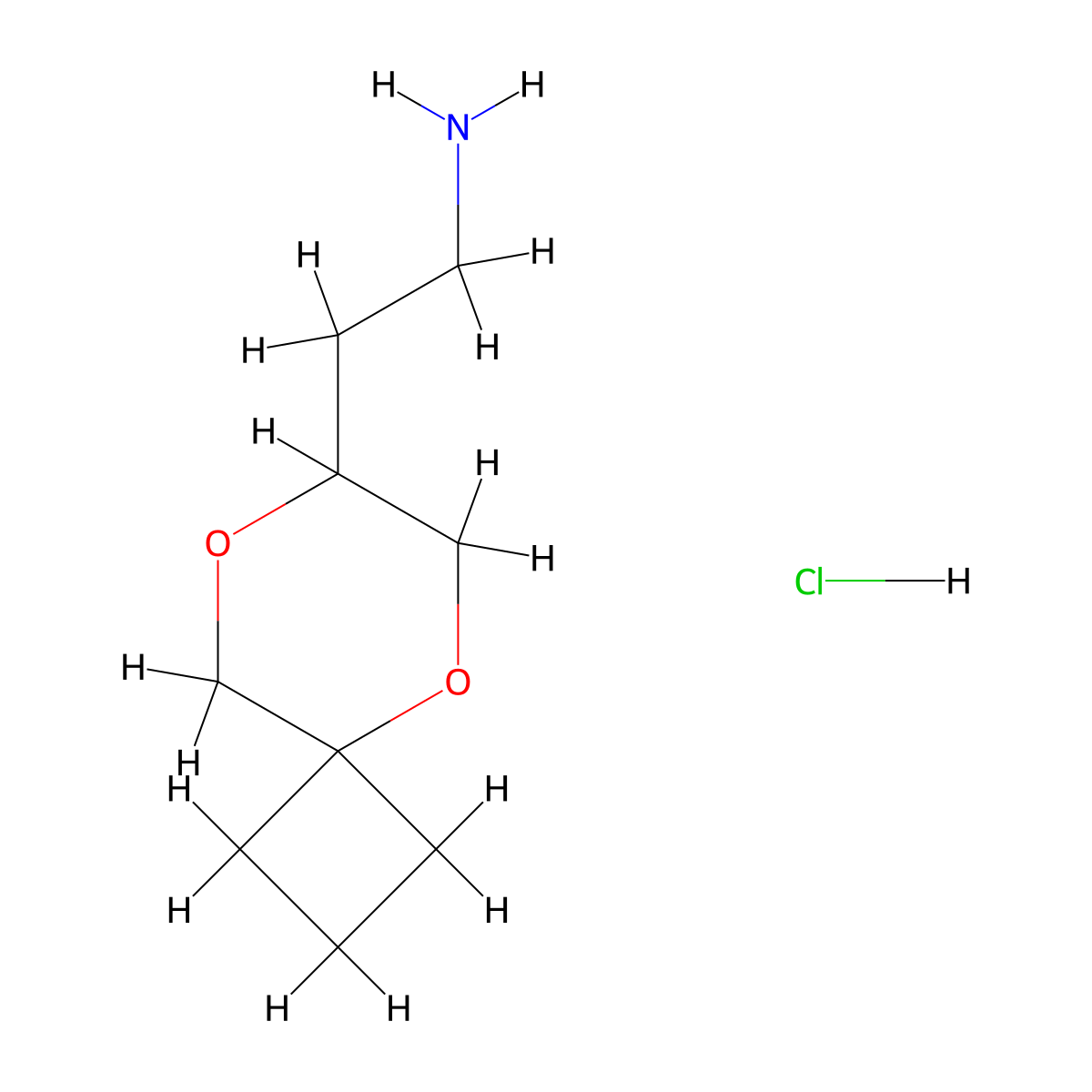 2-{5,8-Dioxaspiro[3.5]nonan-7-yl}ethan-1-aminehydrochloride molecular structure, CAS 2648945-75-7