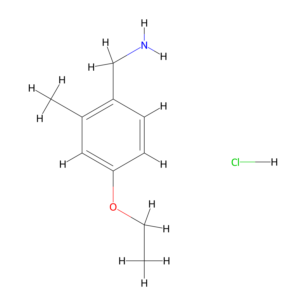 1-(4-Ethoxy-2-methylphenyl)methanamine hydrochloride molecular structure, CAS 2648945-79-1
