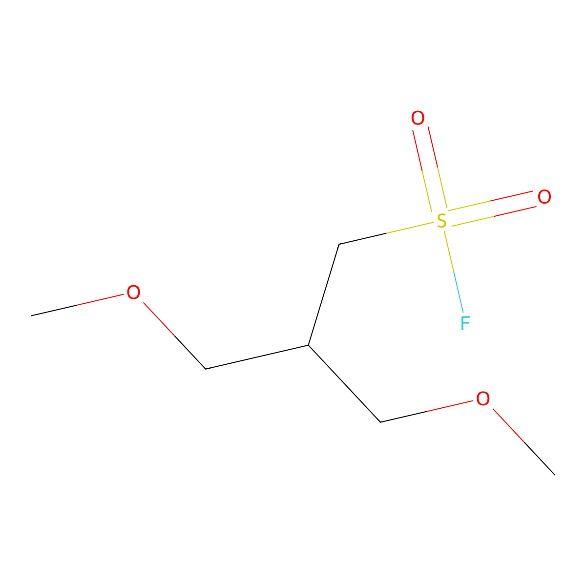 3-Methoxy-2-(methoxymethyl)propane-1-sulfonyl fluoride molecular structure, CAS 2648945-80-4
