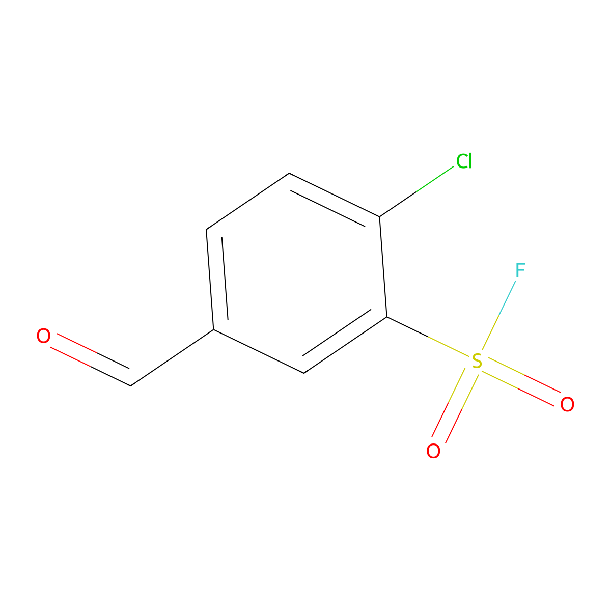 2-Chloro-5-formylbenzene-1-sulfonyl fluoride molecular structure, CAS 2648945-90-6