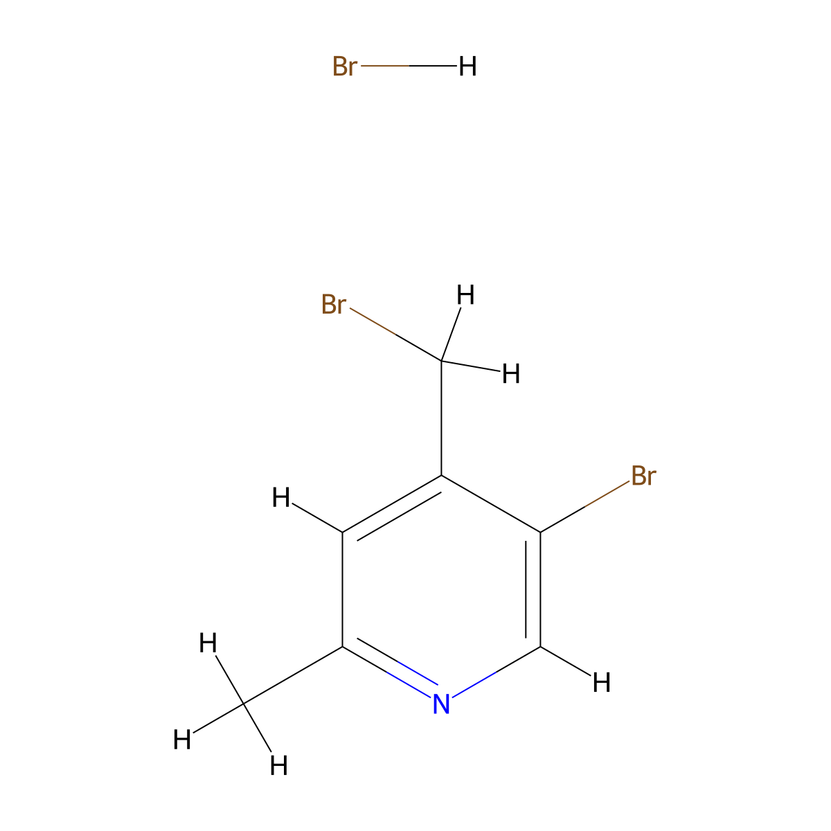 5-Bromo-4-(bromomethyl)-2-methylpyridine hydrobromide molecular structure, CAS 2648945-92-8