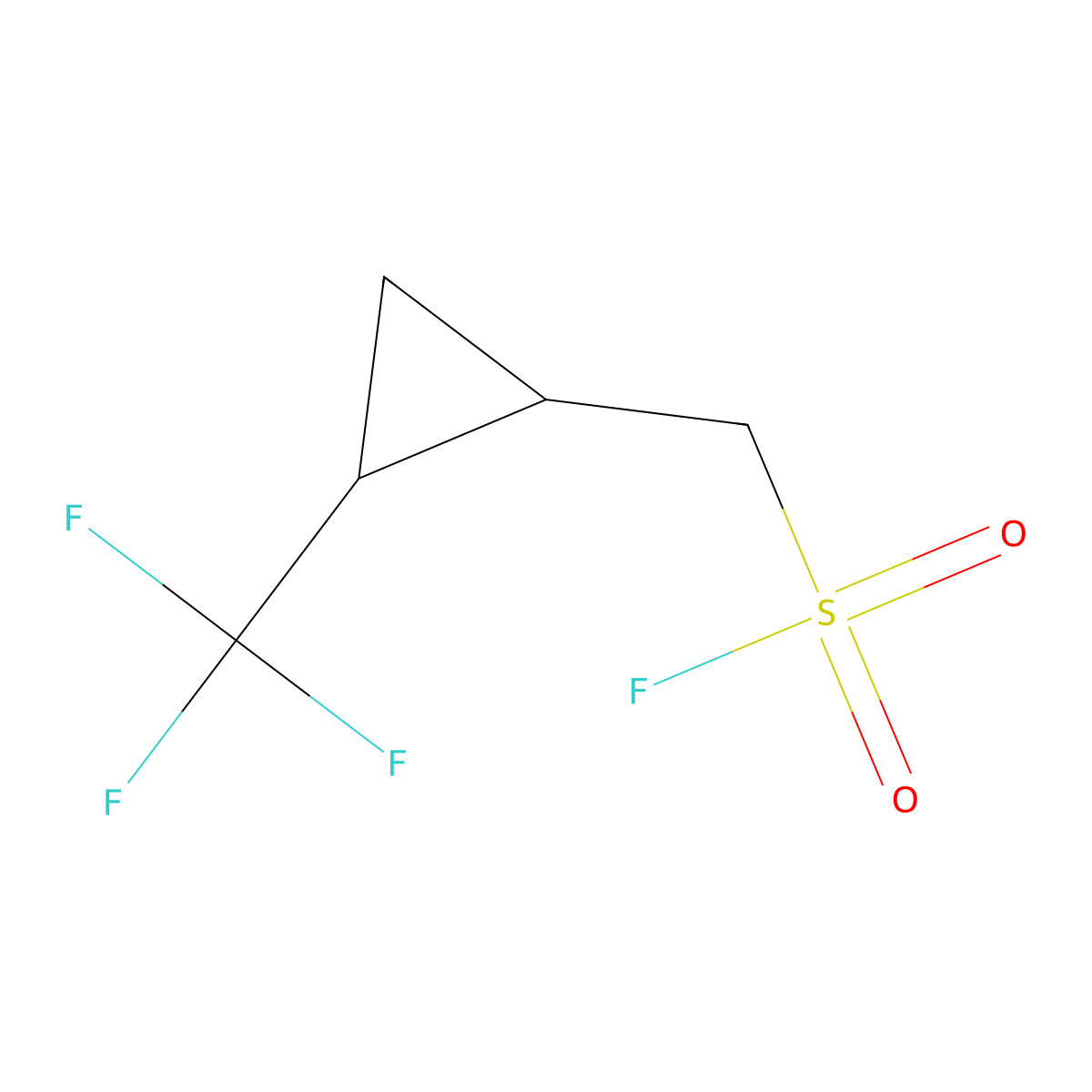 [2-(Trifluoromethyl)cyclopropyl]methanesulfonyl fluoride molecular structure, CAS 2648945-95-1