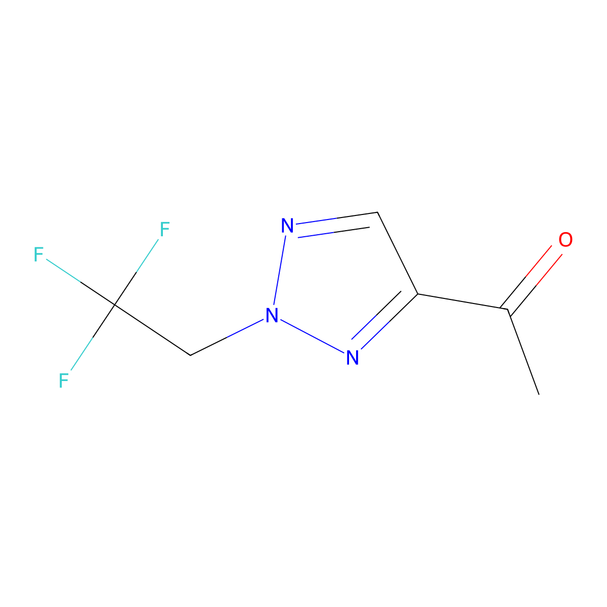 1-[2-(2,2,2-trifluoroethyl)-2H-1,2,3-triazol-4-yl]ethan-1-one molecular structure, CAS 2648946-10-3