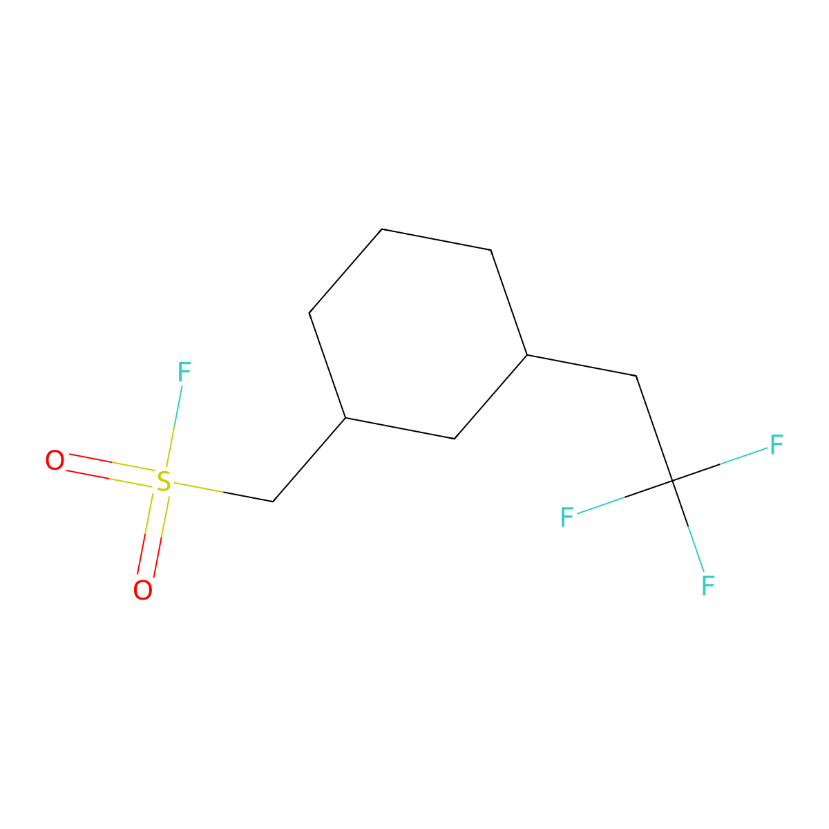 [3-(2,2,2-Trifluoroethyl)cyclohexyl]methanesulfonyl fluoride molecular structure, CAS 2648946-13-6