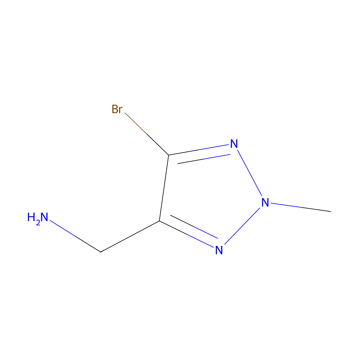 1-(5-bromo-2-methyl-2H-1,2,3-triazol-4-yl)methanamine molecular structure, CAS 2648946-15-8