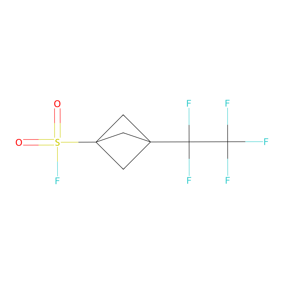 3-(1,1,2,2,2-Pentafluoroethyl)bicyclo[1.1.1]pentane-1-sulfonyl fluoride molecular structure, CAS 2648946-17-0