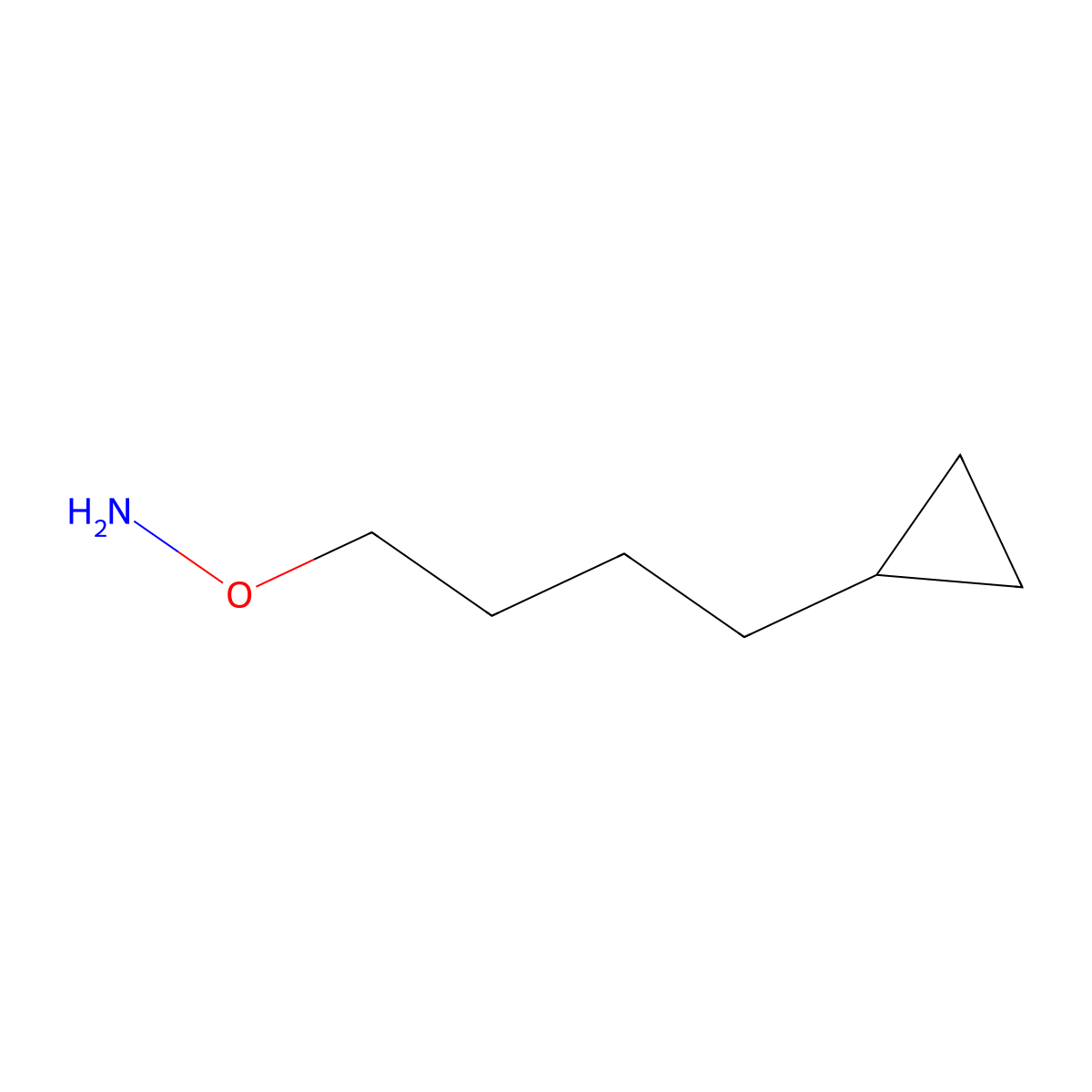 O-(4-cyclopropylbutyl)hydroxylamine molecular structure, CAS 2648946-24-9