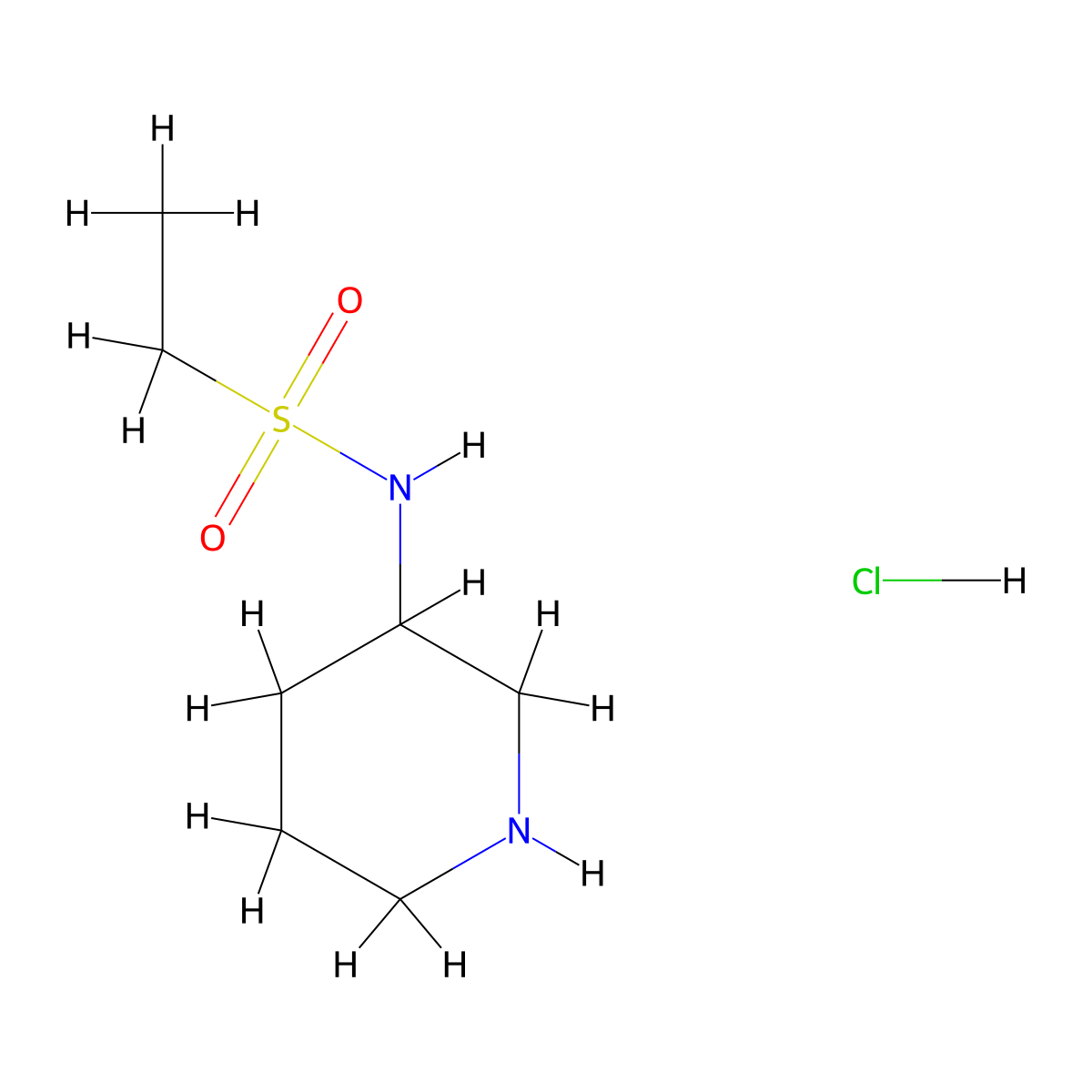 N-(piperidin-3-yl)ethane-1-sulfonamide hydrochloride molecular structure, CAS 2648946-29-4