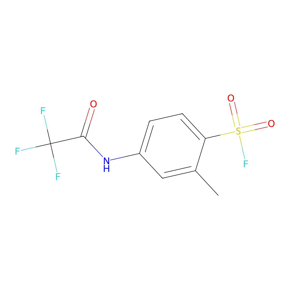 2-Methyl-4-(trifluoroacetamido)benzene-1-sulfonyl fluoride molecular structure, CAS 2648946-32-9