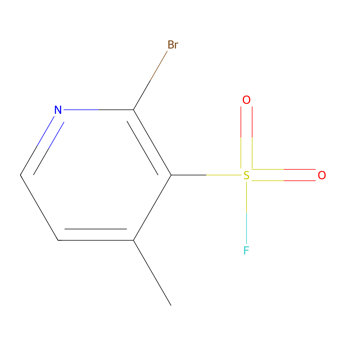 2-Bromo-4-methylpyridine-3-sulfonyl fluoride molecular structure, CAS 2648946-38-5