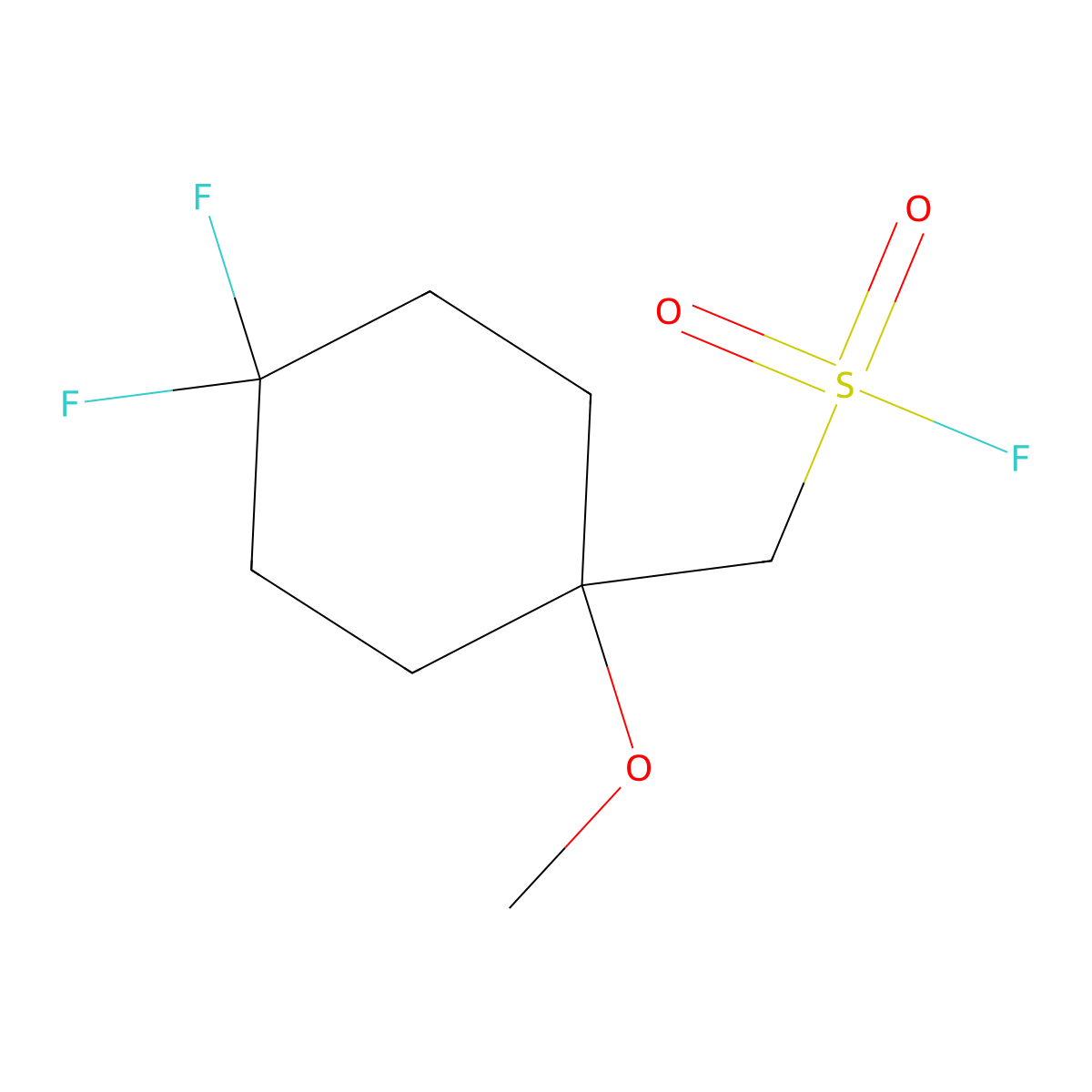(4,4-Difluoro-1-methoxycyclohexyl)methanesulfonyl fluoride molecular structure, CAS 2648946-45-4