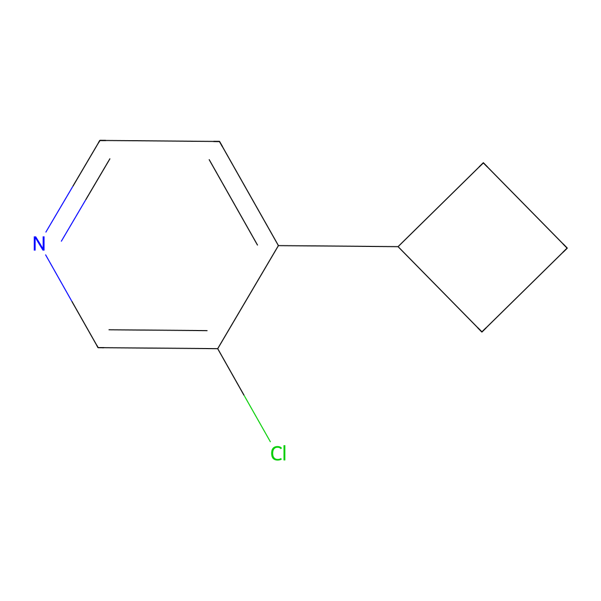 3-Chloro-4-cyclobutylpyridine molecular structure, CAS 2648946-48-7
